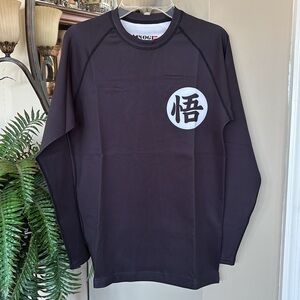 Brand New Nogi Black BJJ Rash Guard XMARTIAL Long Sleeved Men's Compression Top